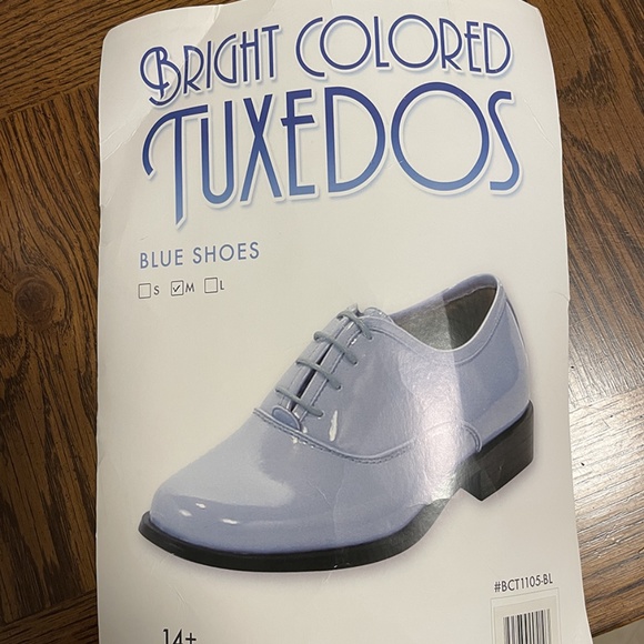 Baby Blue "Dumb and Dumber" novelty Tuxedo Shoes SIZE M (Size 8-9)  pre-owned - Picture 2 of 8